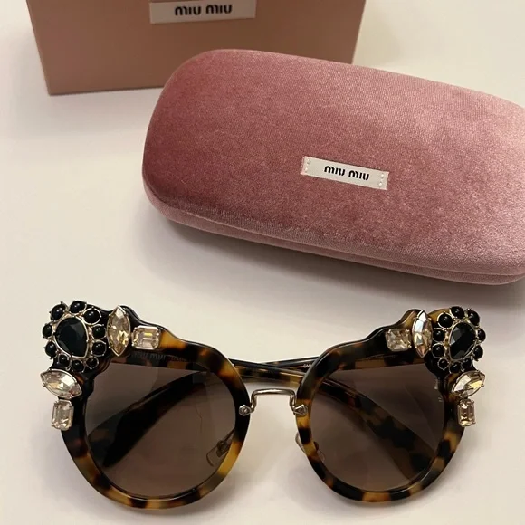 MIU MIU RUNWAY EYEWEAR | Crystal Jewel Embellished 🇮🇹 - Picture 6 of 6